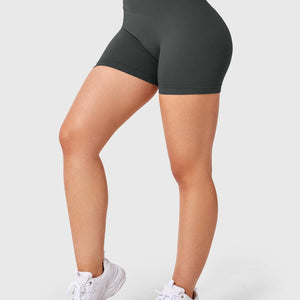 Yeoreo V Cross Liz Nahtlose Shorts 3.6" Rauchgrau