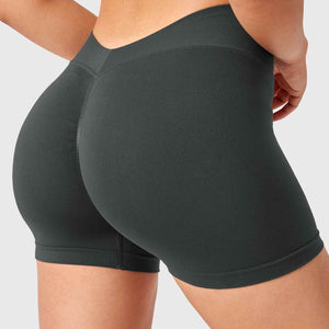 Yeoreo V Cross Liz Nahtlose Shorts 3.6" Rauchgrau