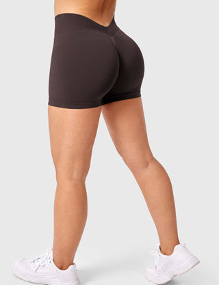 Yeoreo V Cross Liz Nahtlose Shorts 3.6" Schokolade