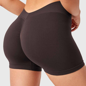 Yeoreo V Cross Liz Nahtlose Shorts 3.6" Schokolade