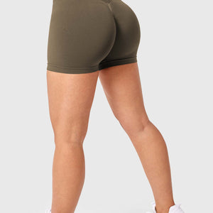 Yeoreo V Cross Liz Nahtlose Shorts 3.6" Kaffee