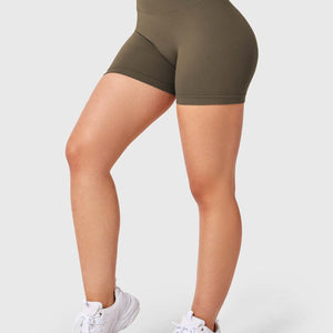 Yeoreo V Cross Liz Nahtlose Shorts 3.6" Kaffee