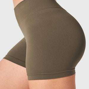 Yeoreo V Cross Liz Nahtlose Shorts 3.6" Kaffee
