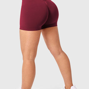 Yeoreo V Cross Liz Nahtlose Shorts 3.6" Weinrot