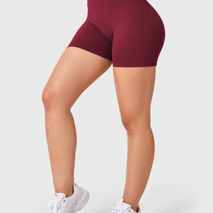 Yeoreo V Cross Liz Nahtlose Shorts 3.6" Weinrot